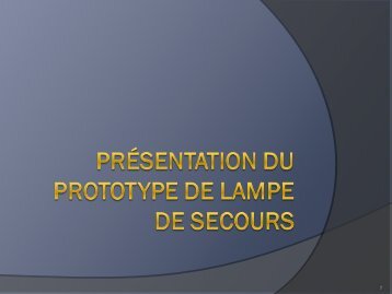 Lampe de secours - Design Workshops