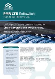 PMR-LTE Softswitch - Etherstack