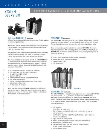 GoldlineXTServostar600Series.pdf - Electromate Industrial Sales ...