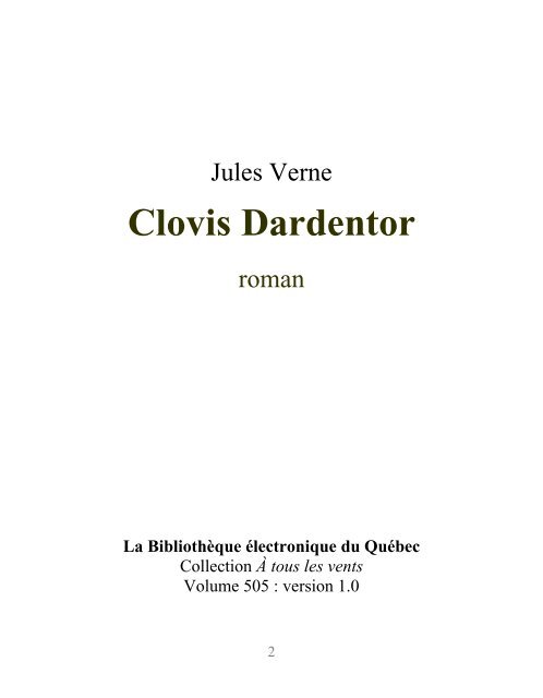 1895 â Clovis Dardentor - Zvi Har'El's Jules Verne Collection