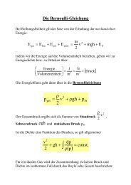 Die Bernoulli-Gleichung