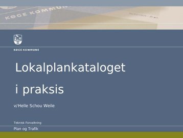 Lokalplankataloget i praksis