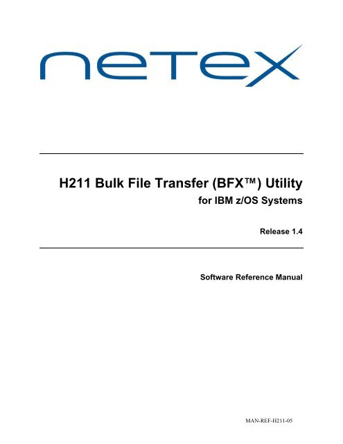 Software Reference Manual - NetEx