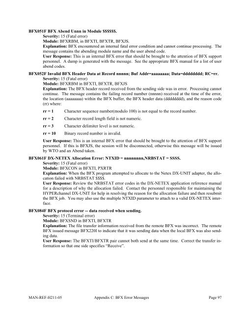 Software Reference Manual - NetEx