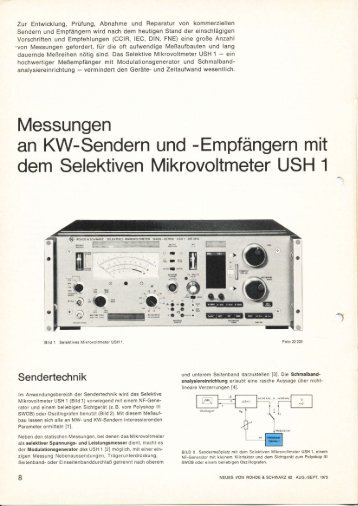 Messungen an KW-Sendern und -EmpfÃ¤ngern ... - Classic Broadcast