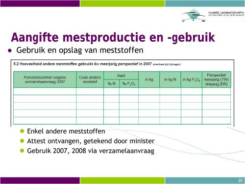 Aangifte mestproductie en -gebruik