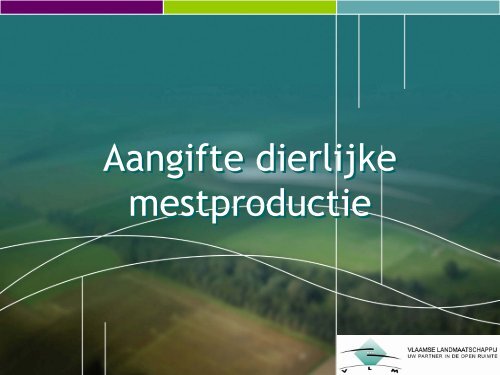 Aangifte mestproductie en -gebruik