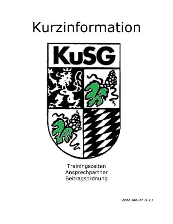 Trainingszeiten - KuSG Leimen