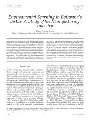 Environmental Scanning in Botswana's SMEs: A Study of the ... - Libri