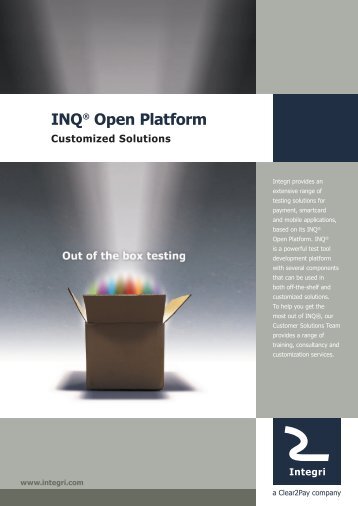 INQÂ® Open Platform - Integri