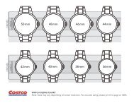 Watch Sizing Chart - Costco