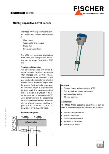 NC56 Capacitive Level Sensor - Fischer