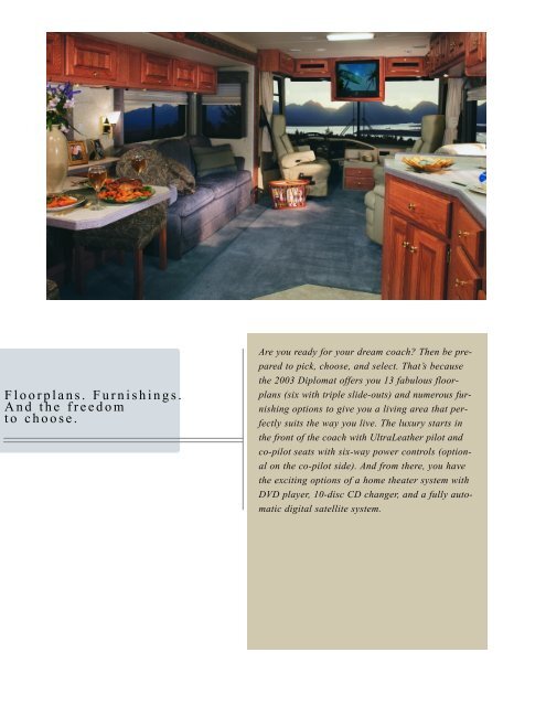 2003 Monaco Diplomat Brochure - Dream Finders RVs ...