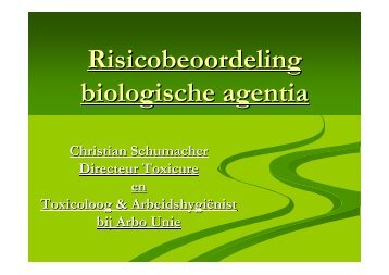 Risicobeoordeling biologische agentia