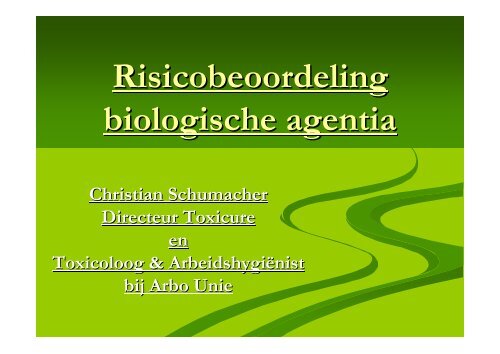 Risicobeoordeling biologische agentia