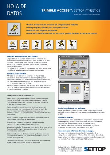 Datasheet Athletics (EspaÃ±ol) - Al-Top TopografÃ­a