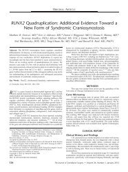 RUNX2 Quadruplication: Additional Evidence Toward a New Form ...