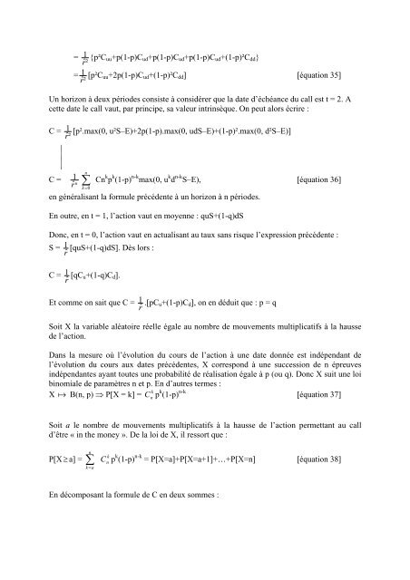 Evaluation des options en temps discret : formule de Cox ... - blog.de