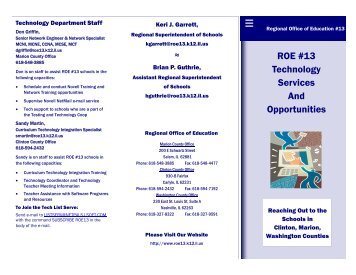 Technology Department Brochure - ROE #13