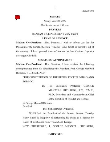 Unrevised Senate Hansard - Friday June 8, 2012 - 1:30 ... - Parliament