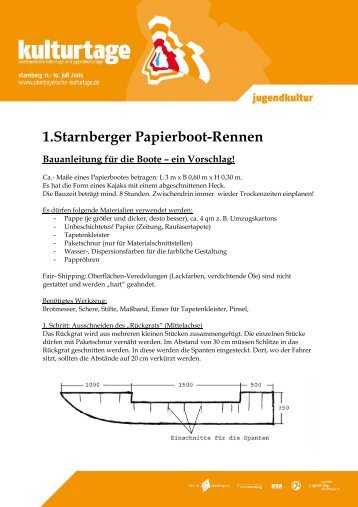1.Starnberger Papierboot-Rennen - Eltern Kind Programm