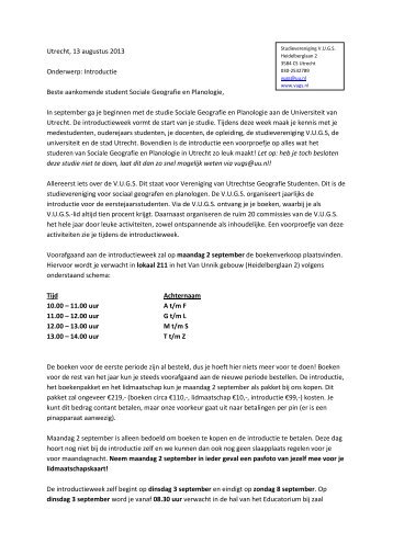 brief eerstejaars augustus 2013 nieuw.pdf - Universiteit Utrecht
