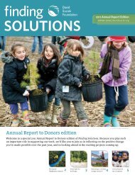 2011 Annual Report to Donors (PDF) - David Suzuki Foundation