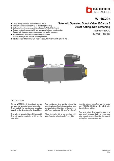 wedou - BUCHER HYDRAULICS