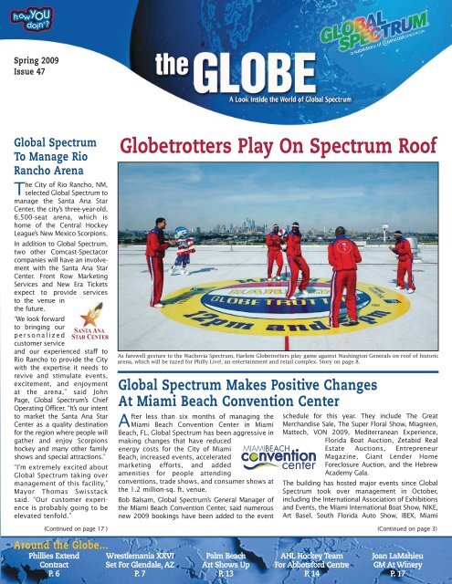 Globetrotters Play On Spectrum Roof - Global Spectrum