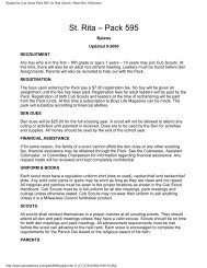 Bylaws for Cub Scout Pack 595, St. Rita Church ... - Canoe Stories