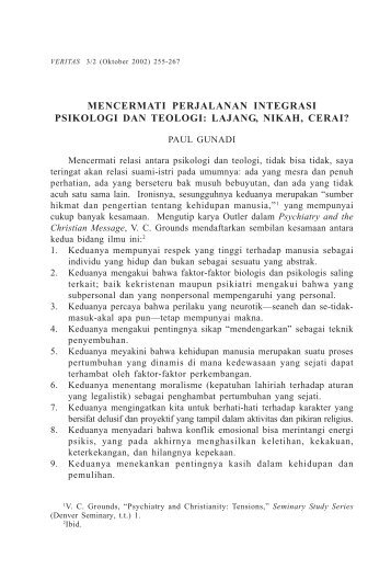 Mencermati Perjalanan Integrasi Psikologi dan Teologi.pmd