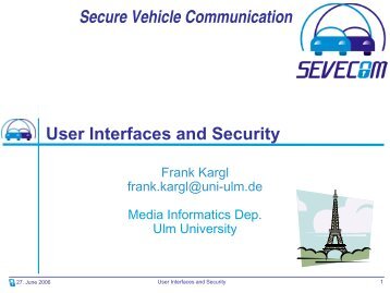 Secure User Interface - Sevecom