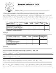 European Judges Personal Reference Form - Appaloosa Horse Club
