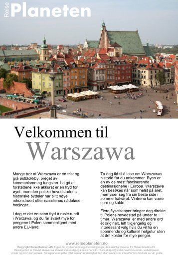 Reiseplanetens guide til Warszawa