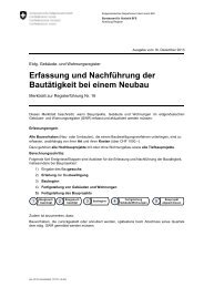 Nachführung der Bautätigkeit - Eidg. Gebäude- und Wohnungsregister