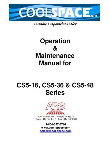 Operation & Maintenance Manual for CS5-16, CS5-36 ... - Air & Water