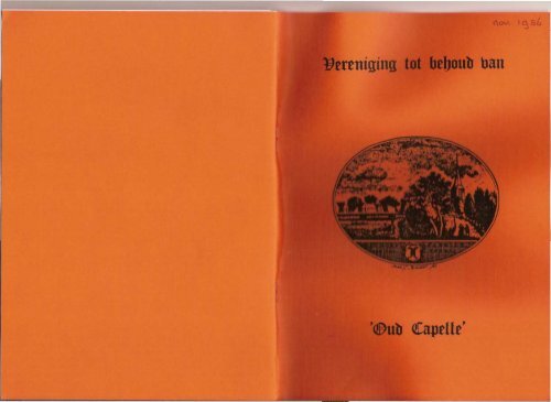 Nieuwsbrief 1986 11 (november) - Historische Vereniging Capelle ...