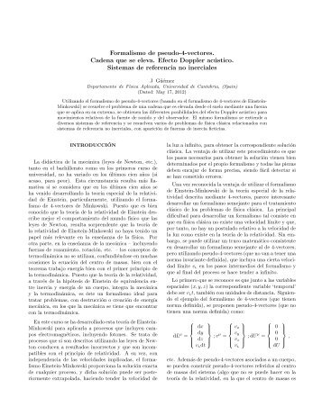 Problemas resueltos. Cadena, efecto Doppler, no inerciales.