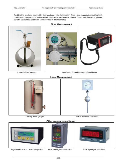 ITA Technical Catalogue