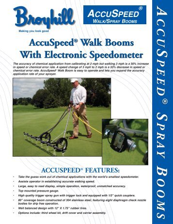 AccuSpeed Spray Booms