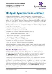 Hodgkin lymphoma in children - Lymphoma Association