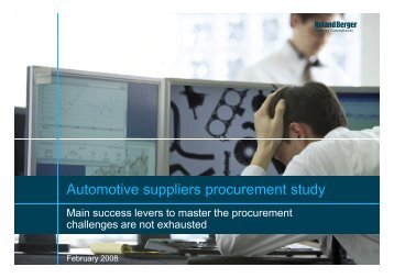 Automotive suppliers procurement study