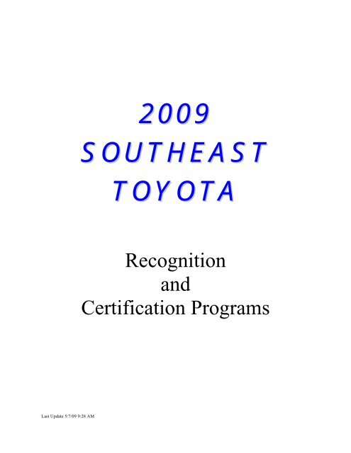 Southeast Toyota Pros Ten