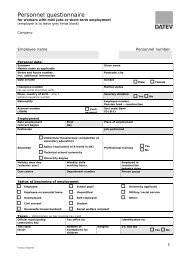 Personnel questionnaire - Carola Schumacher