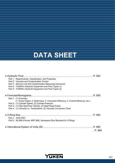 DATA SHEET - Hidracomp