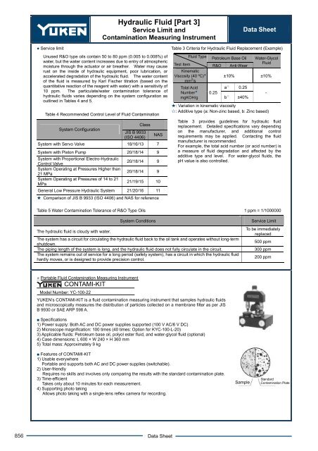 DATA SHEET - Hidracomp