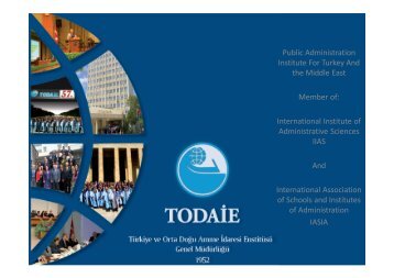 Public Administration Institute For Turkey And the Middle ... - todaie