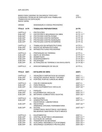 aap+aecops bases para caderno de encargos tipificado