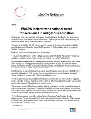 WAAPA lecturer wins national award for excellence in indigenous ...