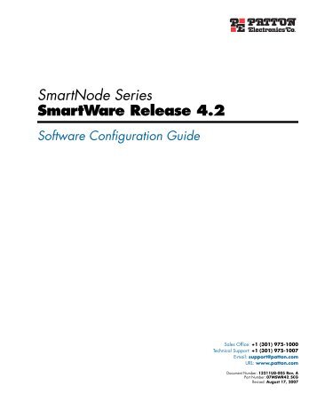 SmartNode Series SmartWare Release 3.20 Software ... - Patton
